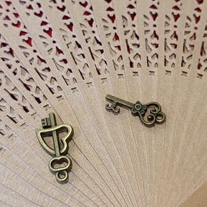 Unique Vintage Brass Key Charms